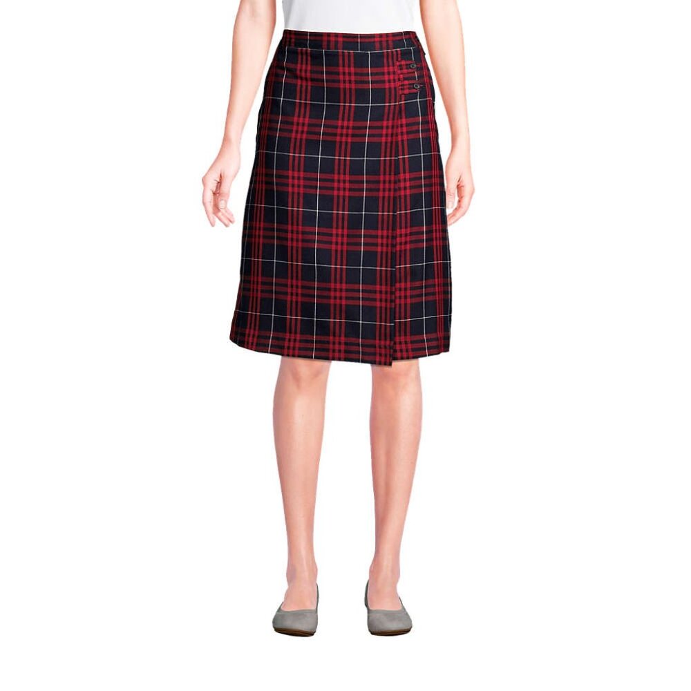 School Uniform Women's Plaid A-line Skirt Below the Knee, NWT